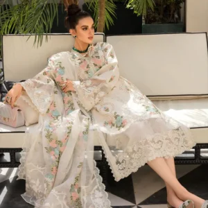 Burjman 3PC Lawn HLB-2001 WHITE